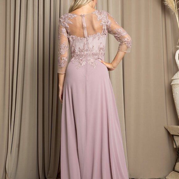 Eva USA-Mother of the Bride Formal Gown- EV5164- Size 3X-MOCHA-New With Tags - Picture 3 of 5